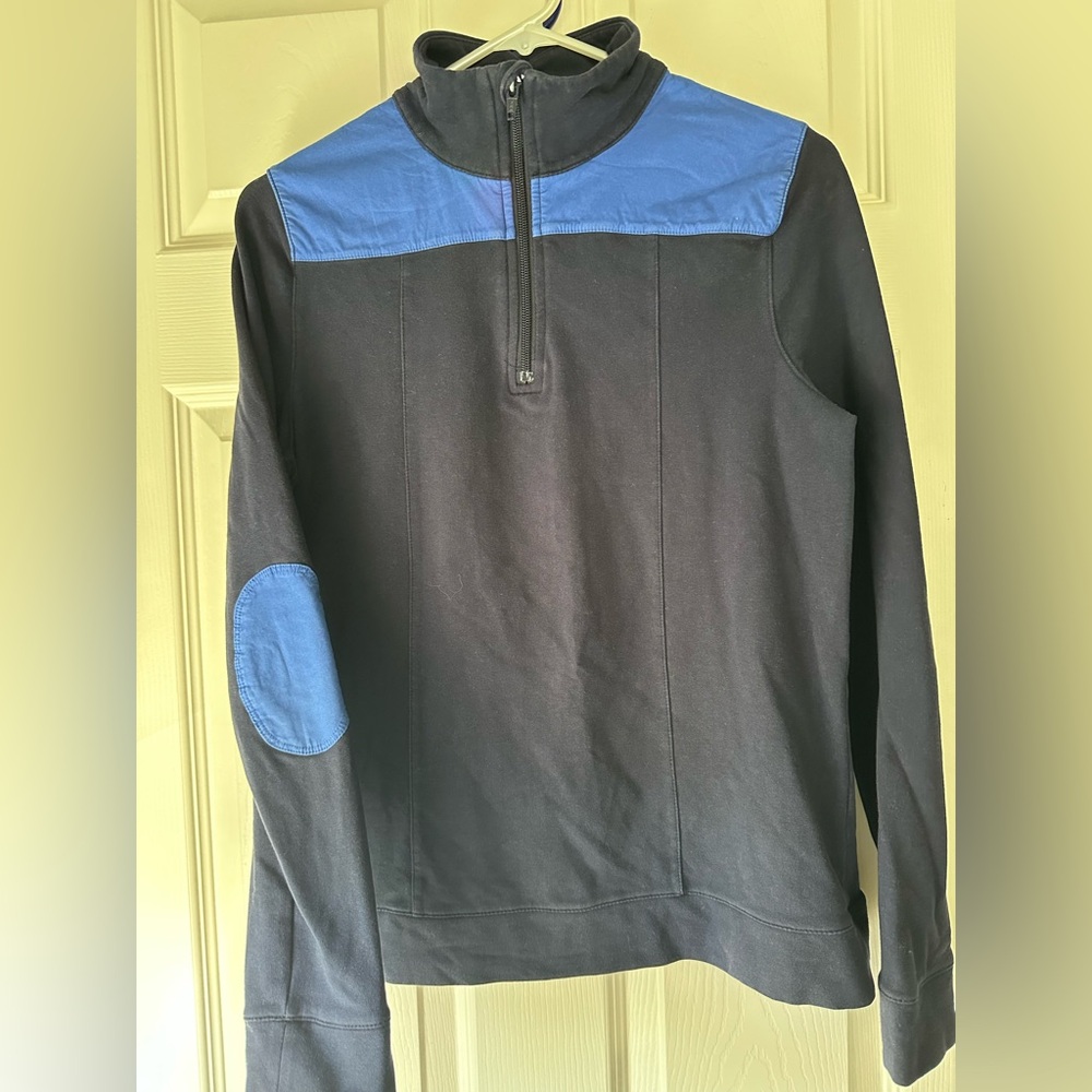 Talbots quarter zip with vibrant accents